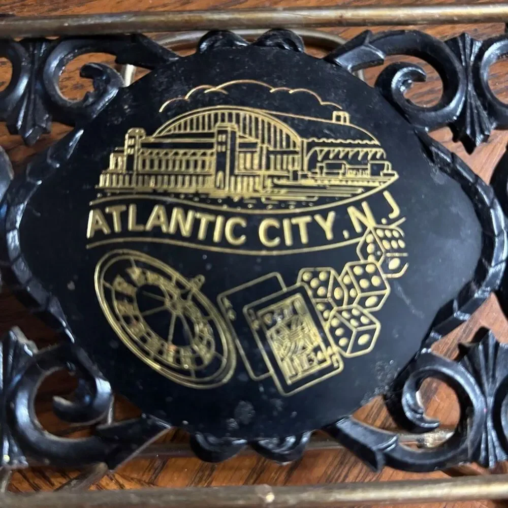 Vintage Atlantic City N.J. Metal Napkin Holder